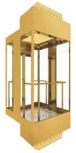 golden panoramic elevator